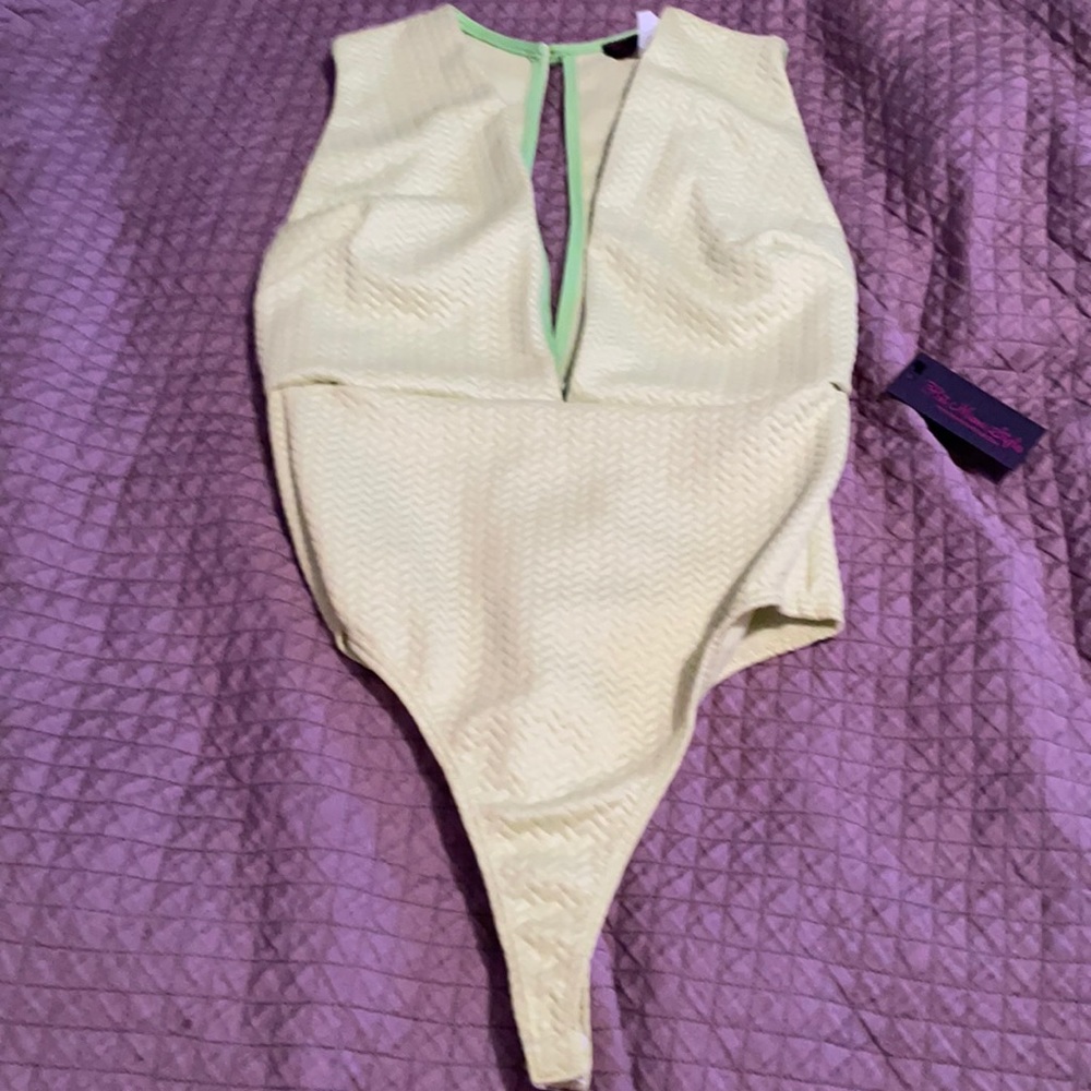 Hott miami styles lime green bodysuit